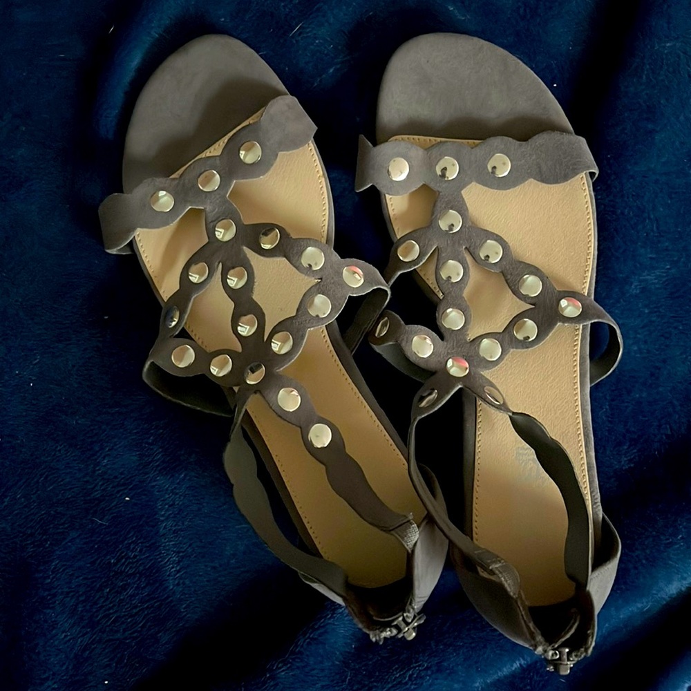 Grey sandals